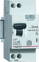 Выключатель автоматический дифференциальный RX3 1п+N 40А C 30мА тип AC | код. 419403 |  Legrand 